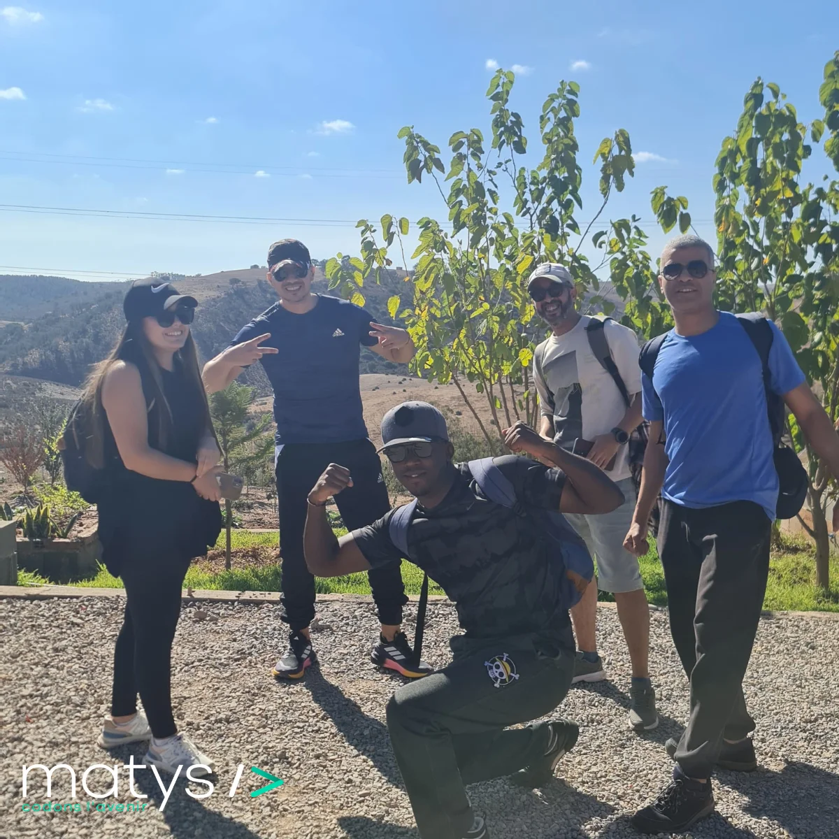 Team Building (marche nordique ) de matys ESn marocaine